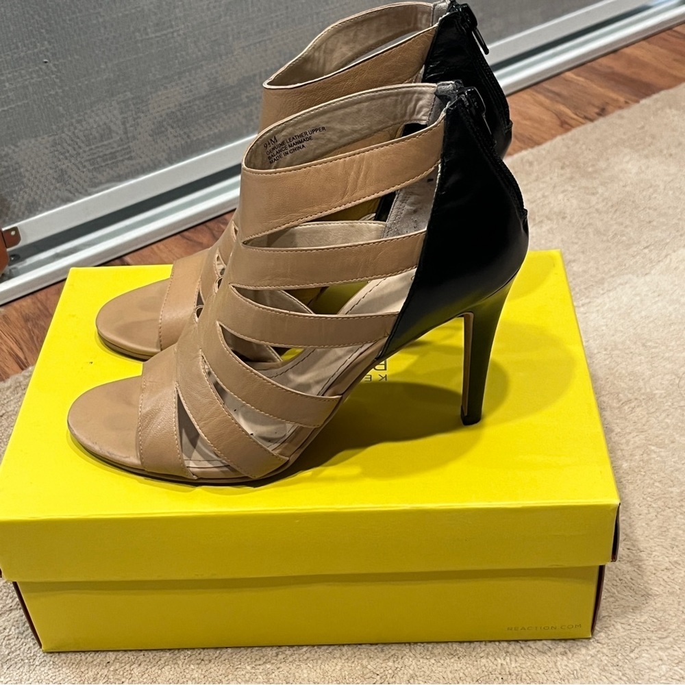 14th & Union Heels Black Nude Strappy 4” Size 9.5 - Picture 8 of 13